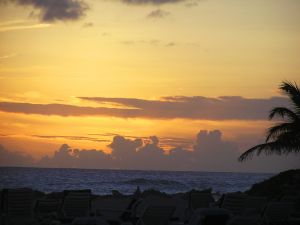 sunset on the beach of Barbados - one of the best places to retire